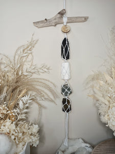 Black Tourmaline - Selenite - Spinel Matrix - Smoky Quartz