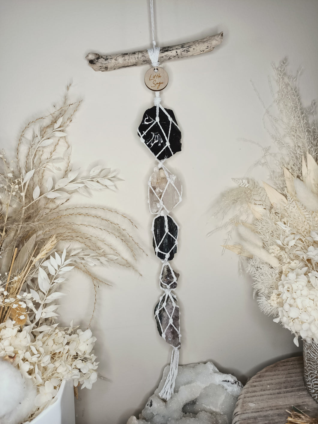 Obsidian - Clear Quartz - Black Tourmaline - Lepidolite - Amethyst