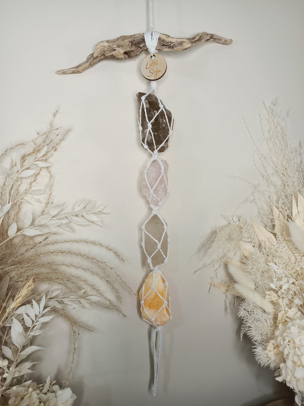 Smoky Quartz - Rose Quartz - Clear Quartz Generator - Calcite