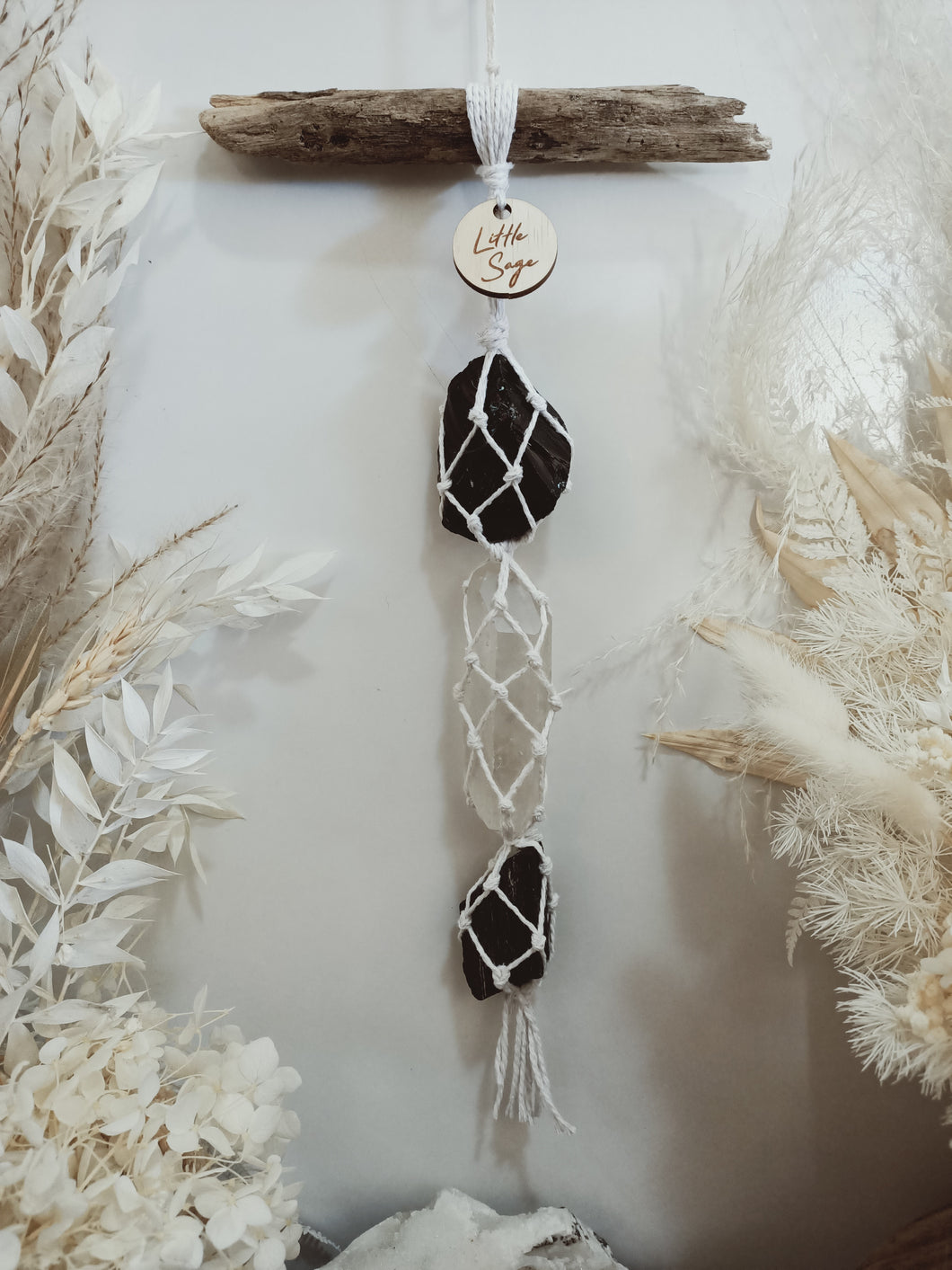 Obsidian - Clear Quartz Generator - Black Tourmaline