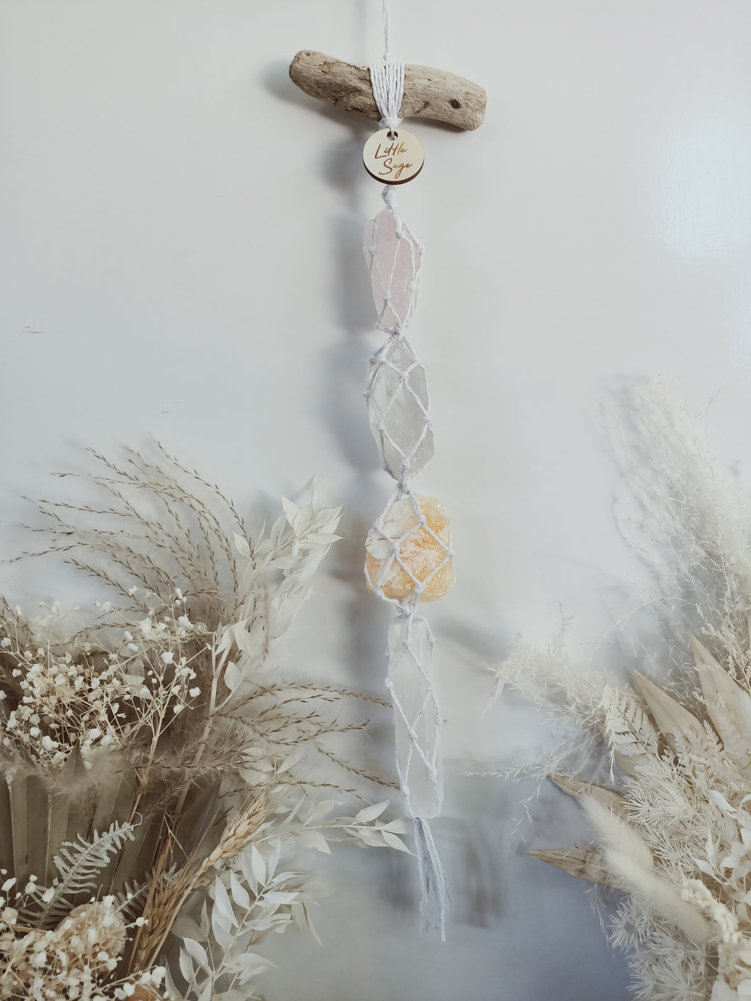 Rose Quartz - Clear Quartz - Calcite - Selenite