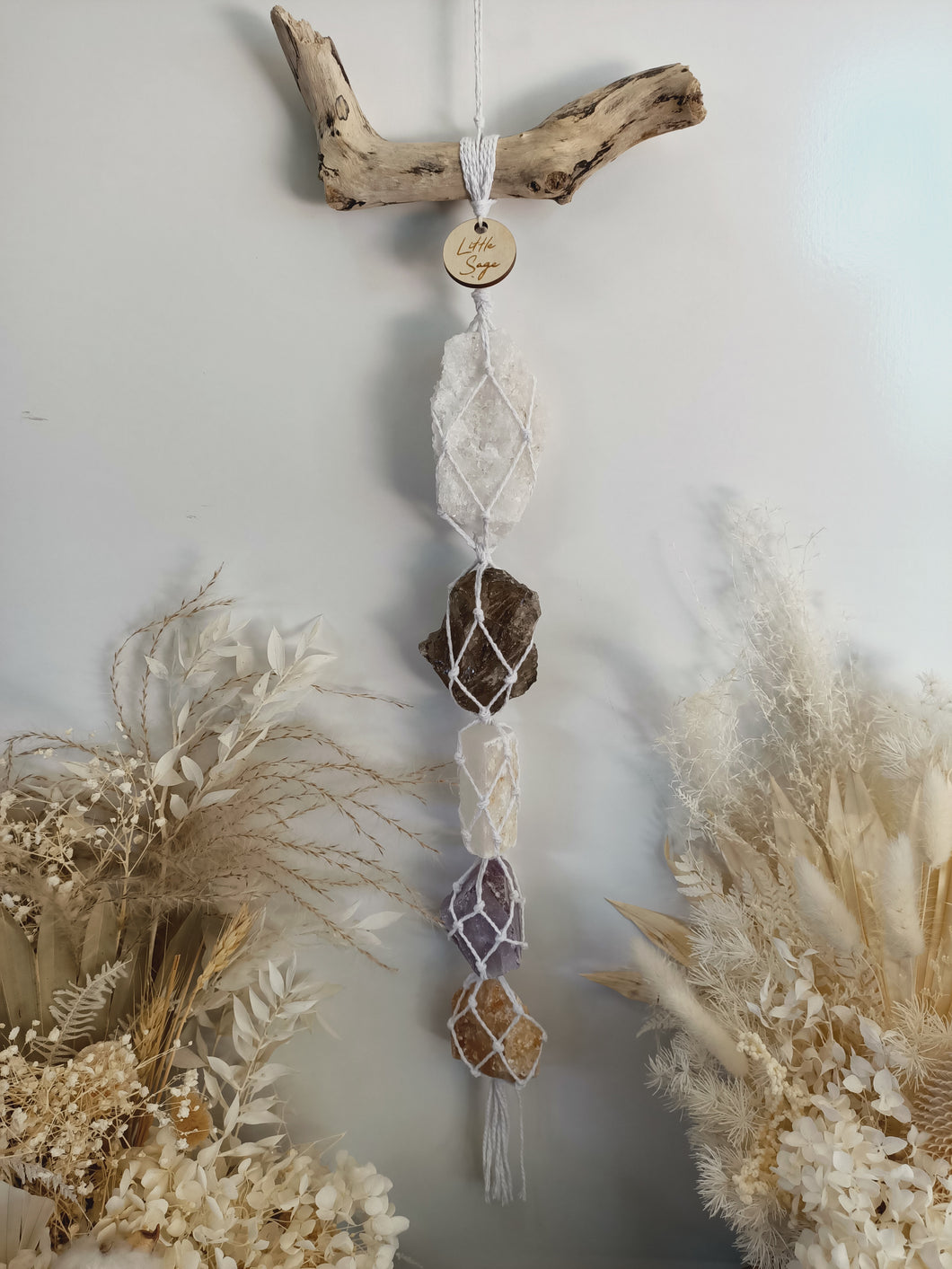 Clear Quartz Cluster - Smoky Quartz - Selenite - Amethyst - Honey Calcite