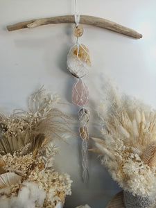Citrine Cluster - Rose Quartz - Moonstone - Calcite - Selenite