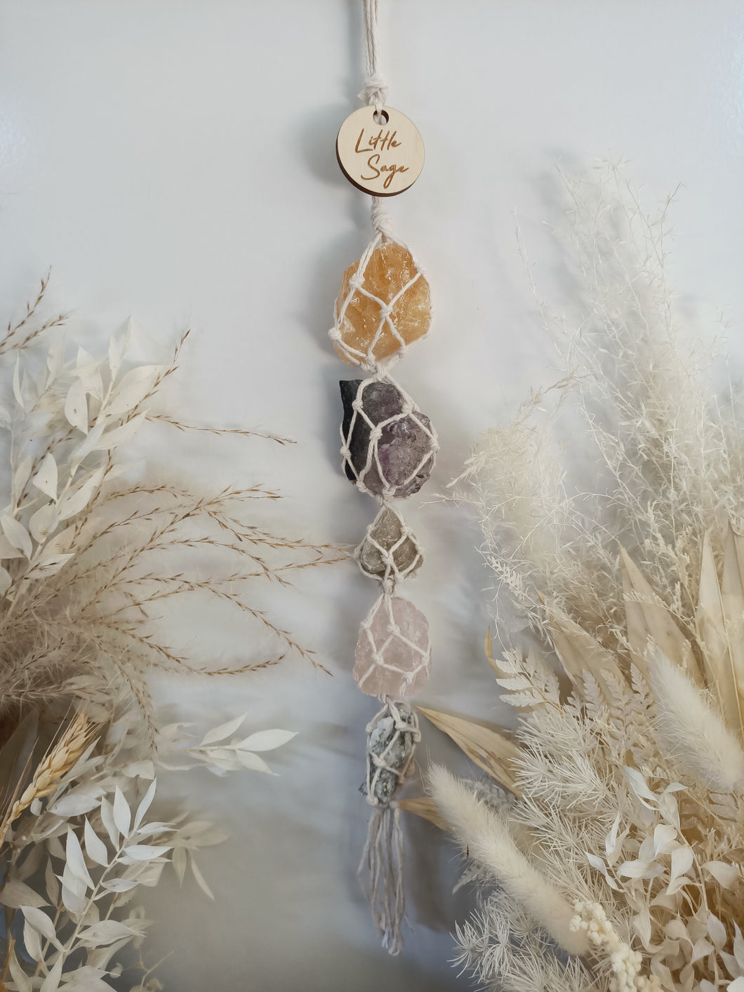 Calcite - Amethyst - Green Tourmaline - Rose Quartz - Moonstone