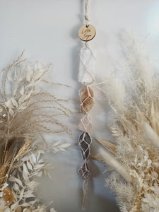 Selenite - Honey Calcite - Rose Quartz - Amethyst - Iolite
