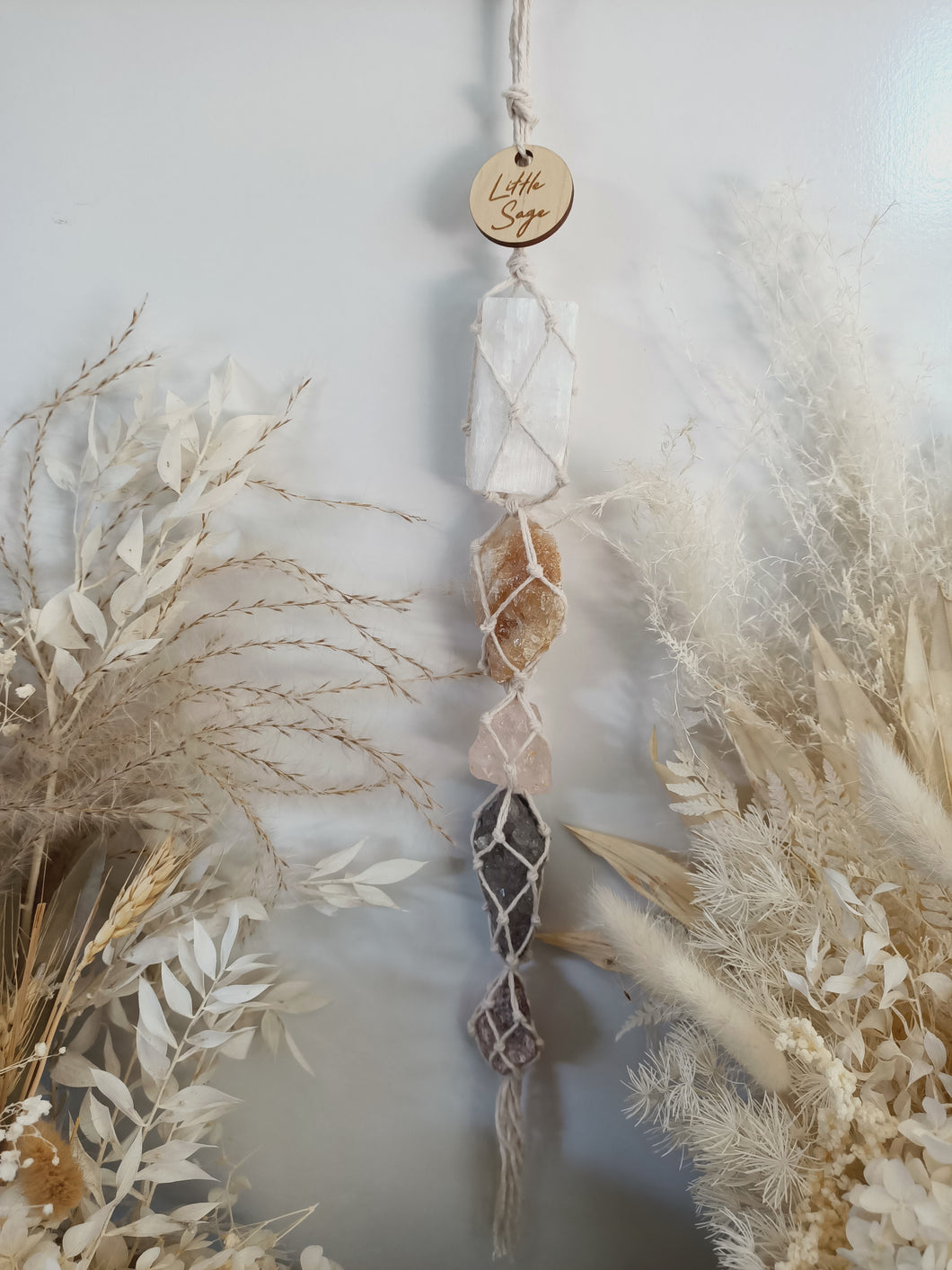 Selenite - Honey Calcite - Rose Quartz - Amethyst - Iolite