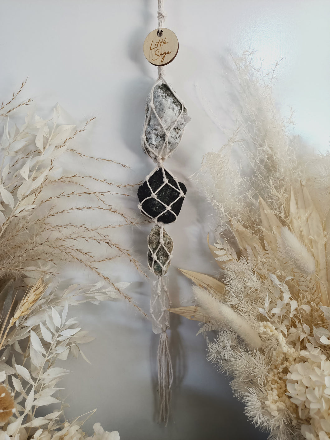 Moonstone - Black Tourmaline - Golden beryl - Selenite