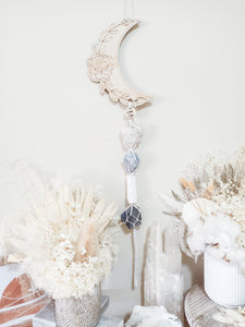 Clear Quartz - Blue Calcite - Selenite - Sodalite Line Art