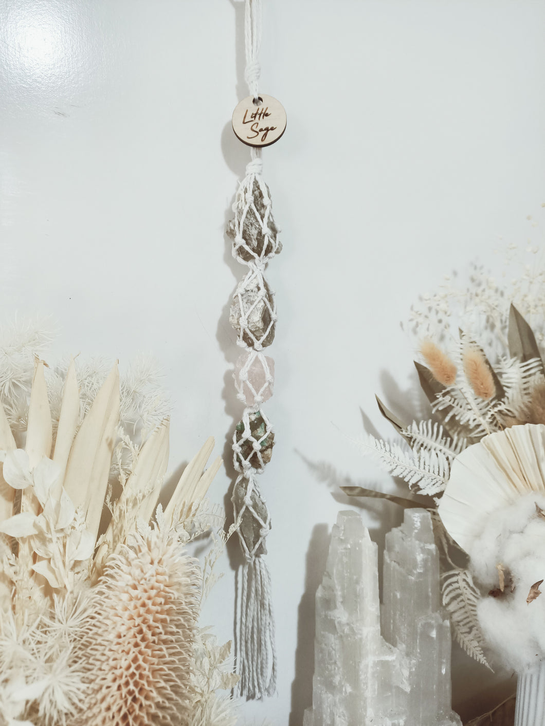Green Rutile Quartz - Cream Moonstone - Rose Quartz - Labradorite - Golden Beryl Petite Droplet