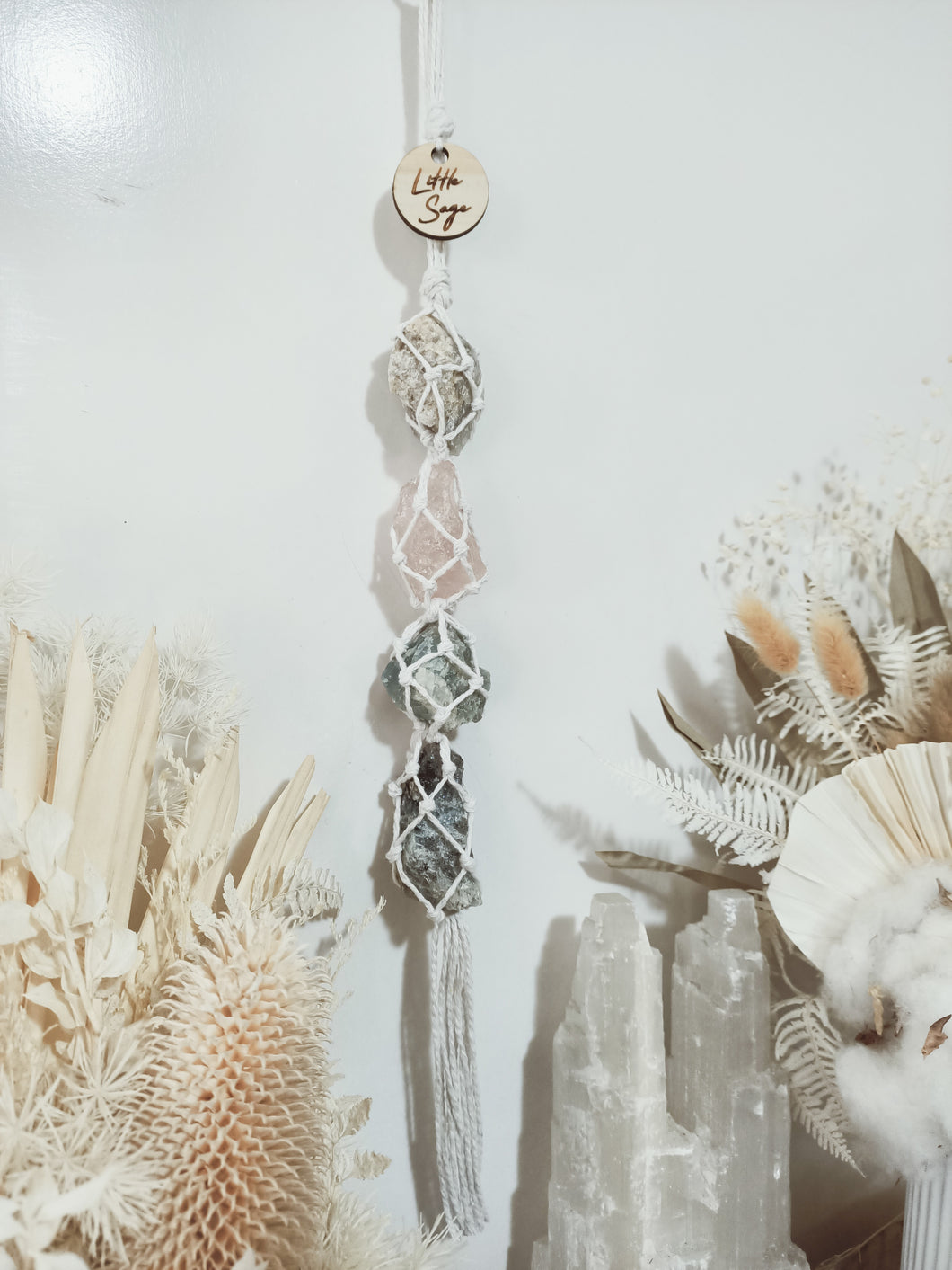 Cream Moonstone - Rose Quartz - Blue Quartz - Golden Beryl Petite Droplet