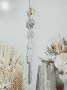 Moonstone - Rose Quartz - White Calcite - Selenite Petite Droplet