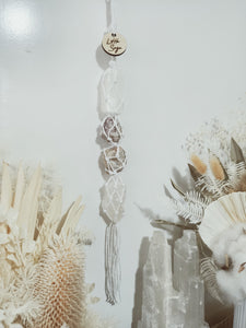 Selenite - Tanzurine - Cream Moonstone - White Calcite Petite Droplet