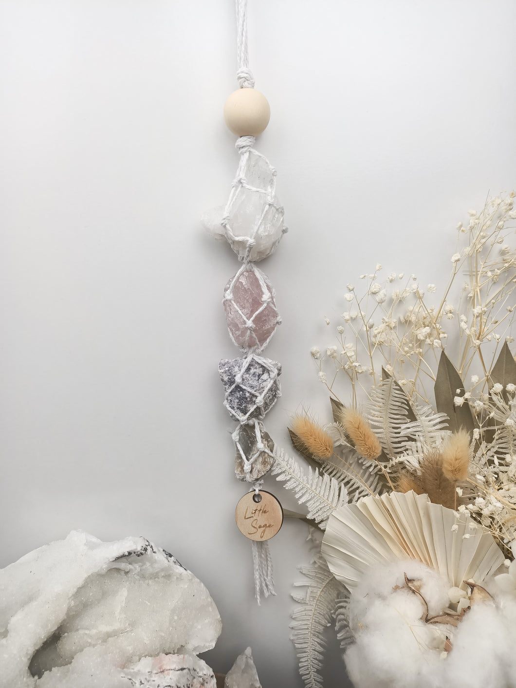 Clear Quartz Cluster - Rose Quartz - Tanzurine - Cream Moonstone Petite