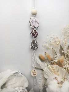 Lepidolite - Red Calcite - Spinel Matrix - Selenite Petite