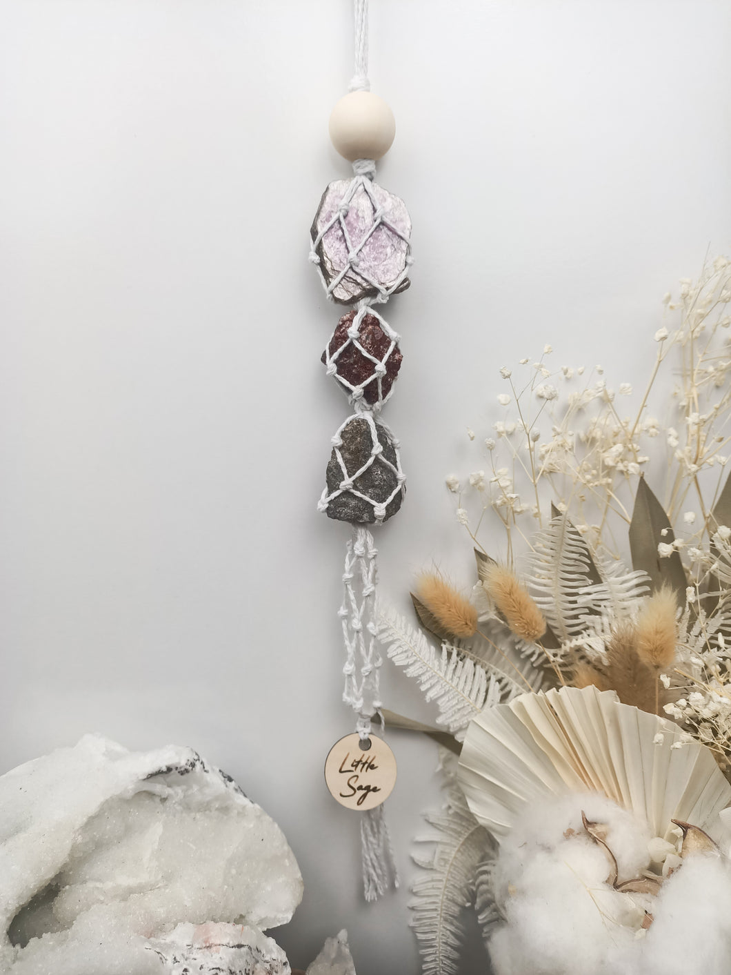 Lepidolite - Red Calcite - Spinel Matrix - Selenite Petite