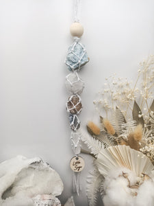 Blue Quartz - Clear Quartz - Cream Moonstone - Beryl - Selenite Petite
