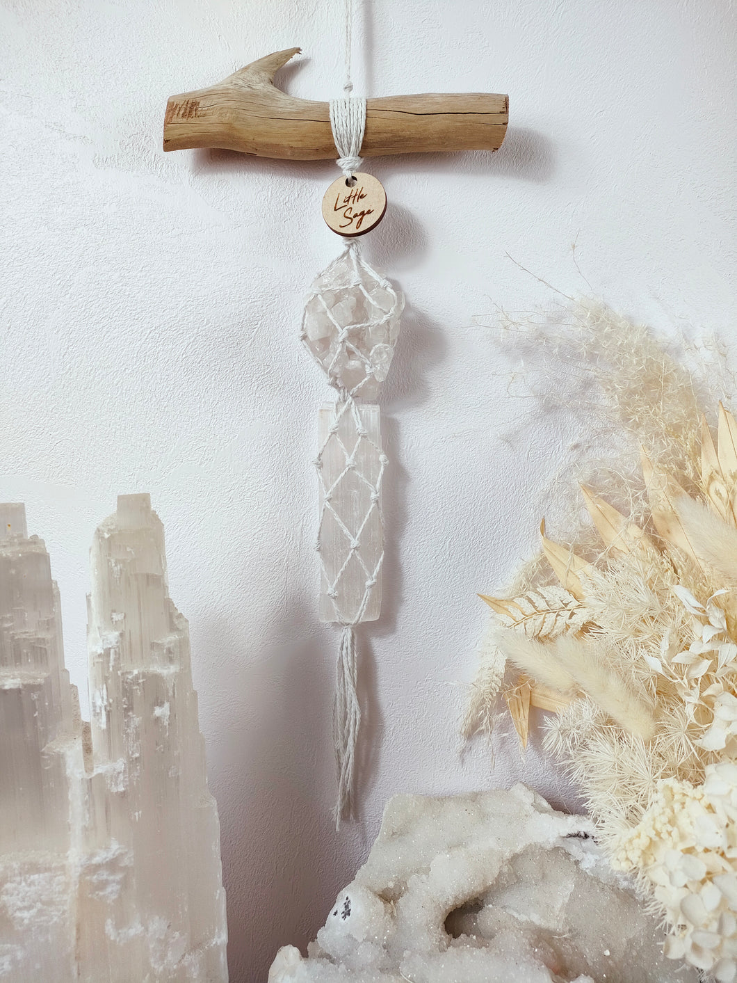 Clear Quartz Cluster - Selenite
