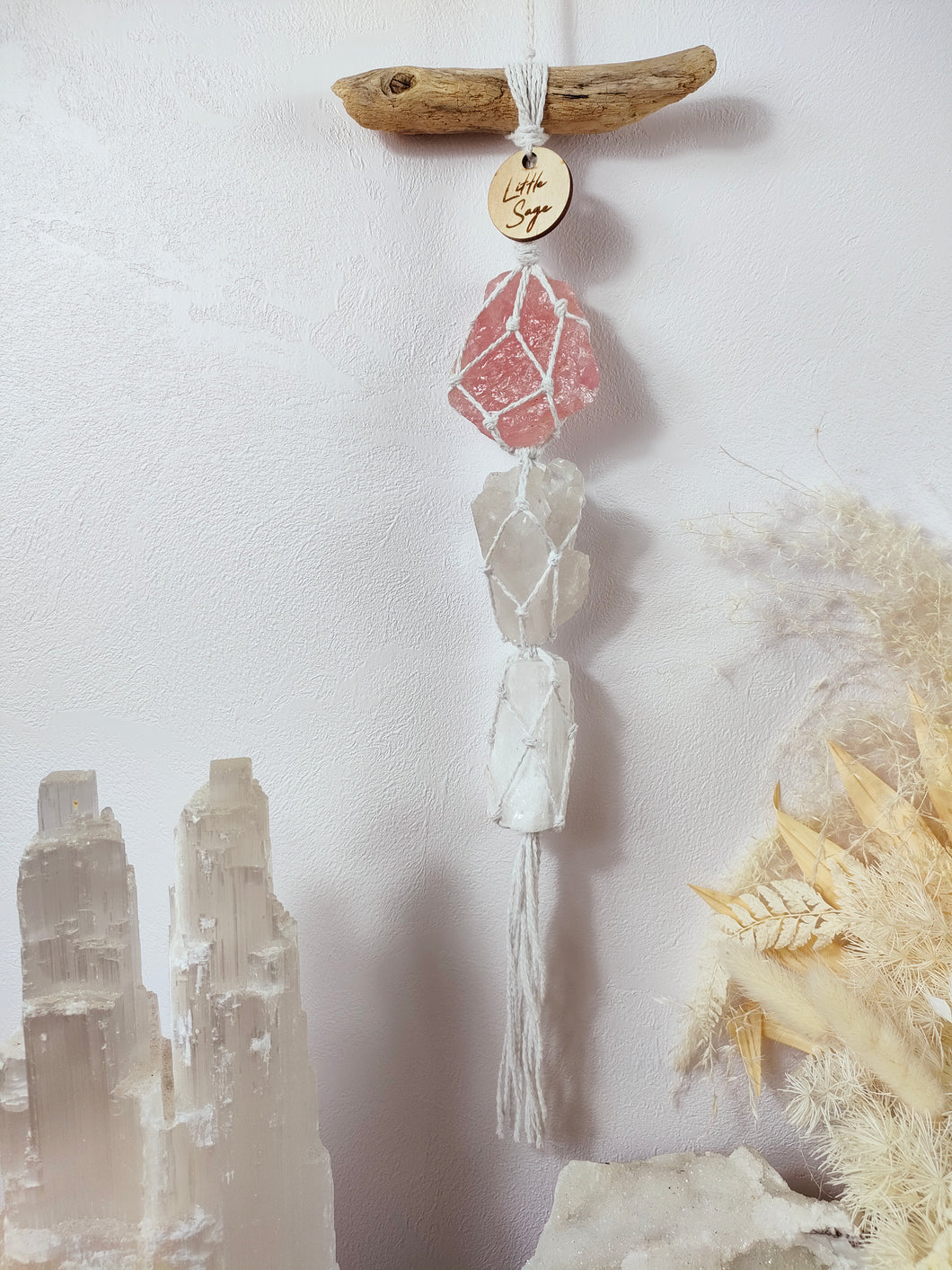 Rose Quartz - Clear Quartz - Selenite
