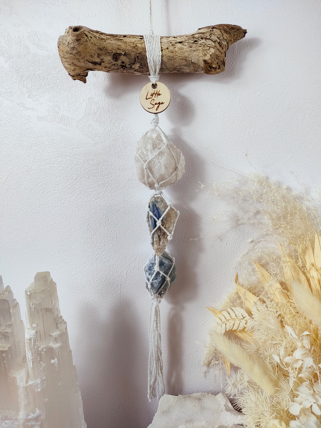 Clear Quartz Cluster - Kyanite - Blue Calcite