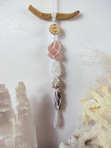 Rose Quartz - Selenite - Cream Moonstone - Lepidolite