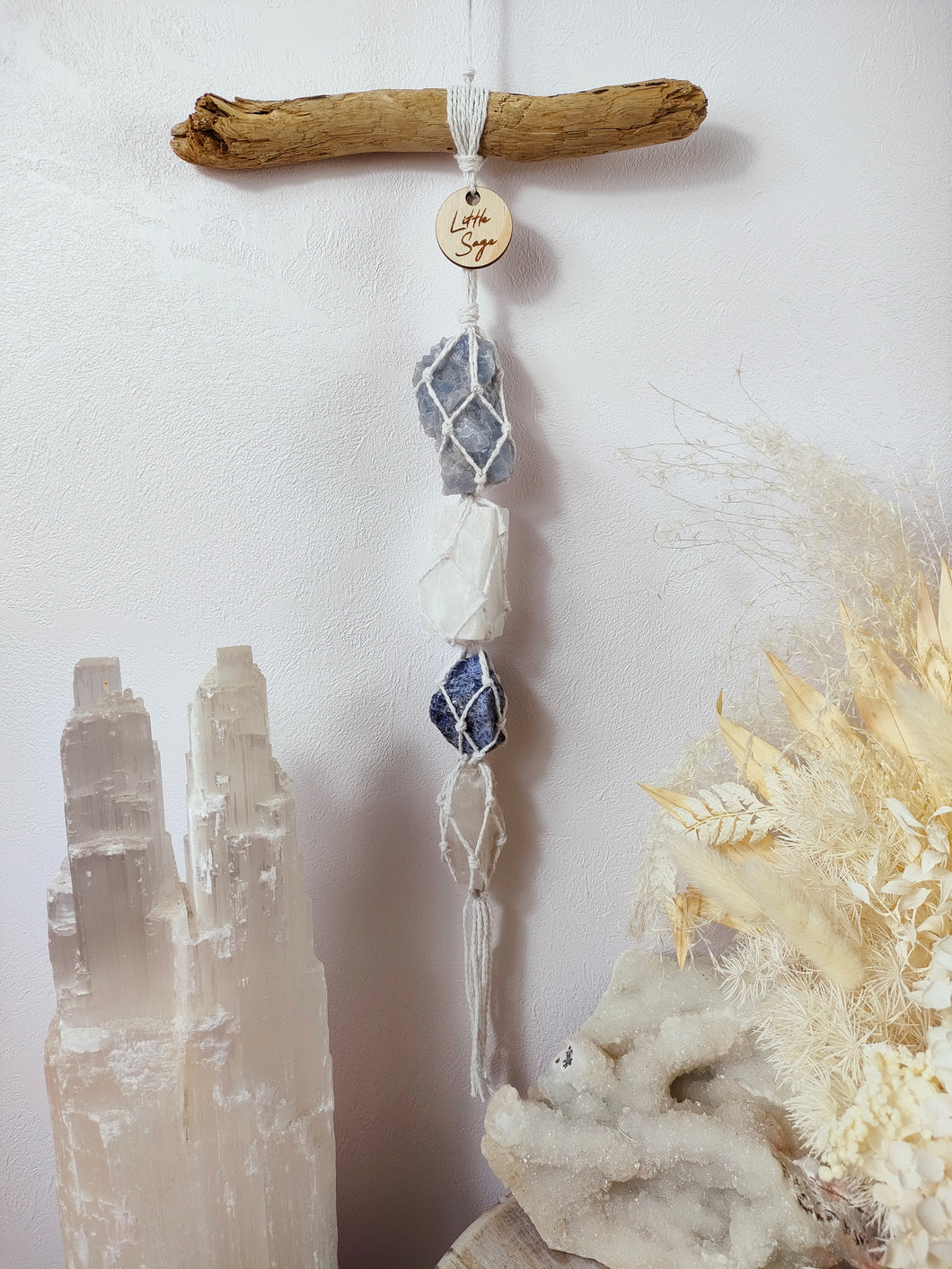 Blue Calcite - Selenite - Sodalite - Clear Quartz