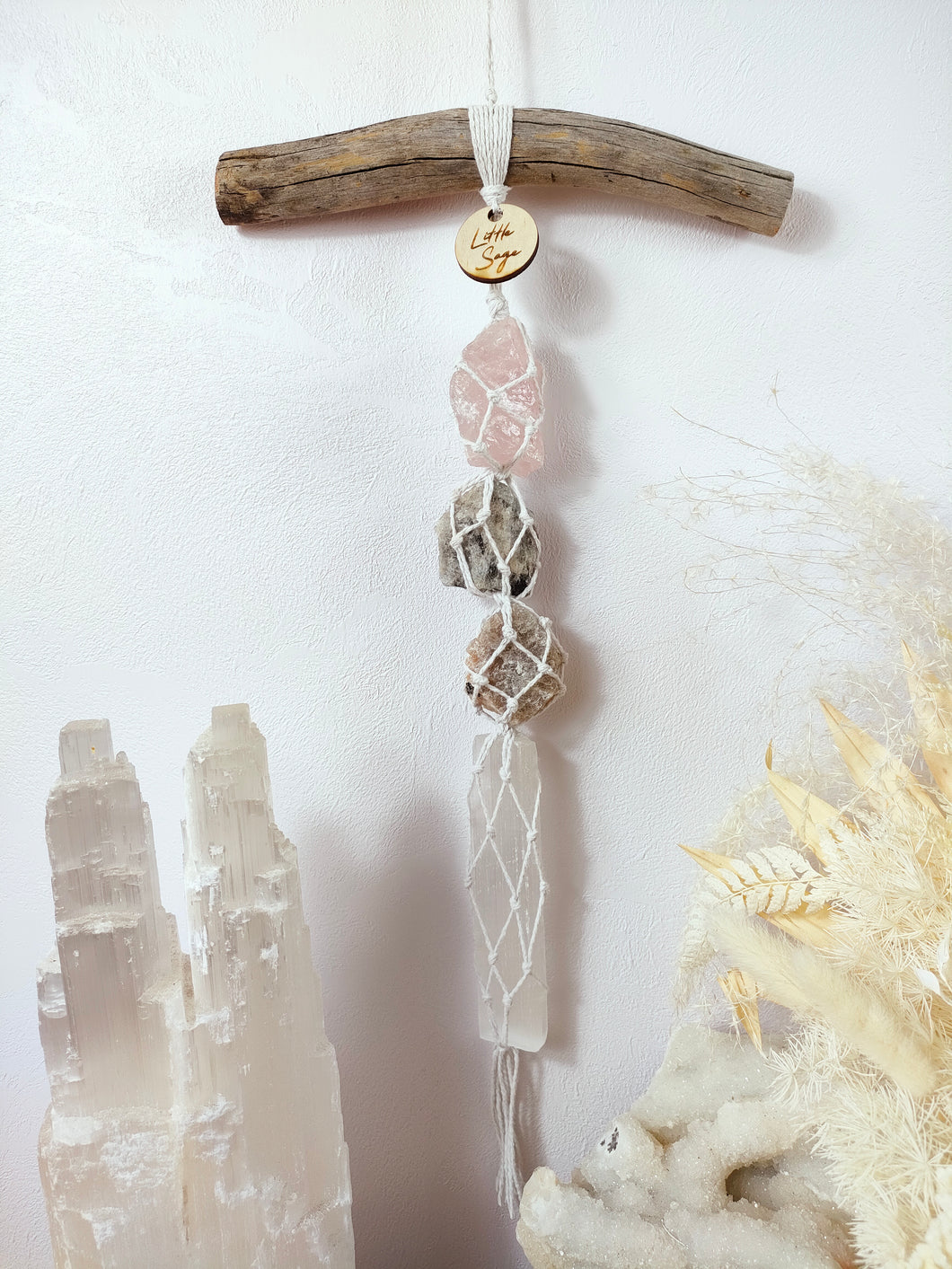 Rose Quartz - Golden Beryl - Cream Moonstone - Selenite