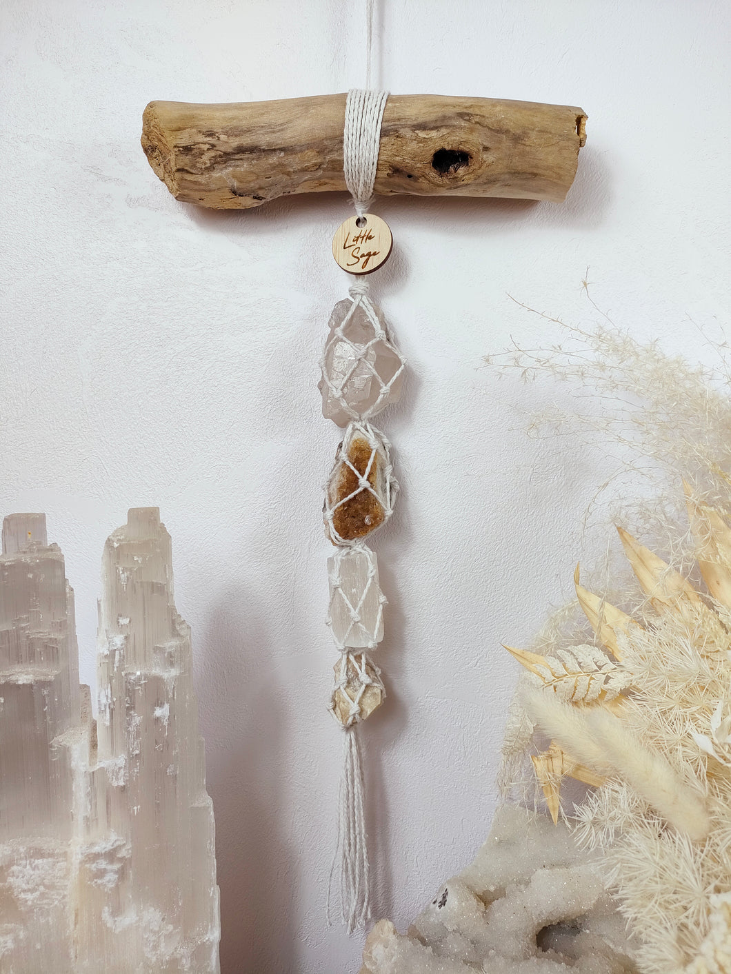 Clear Quartz - Citrine - Selenite - Cream Moonstone