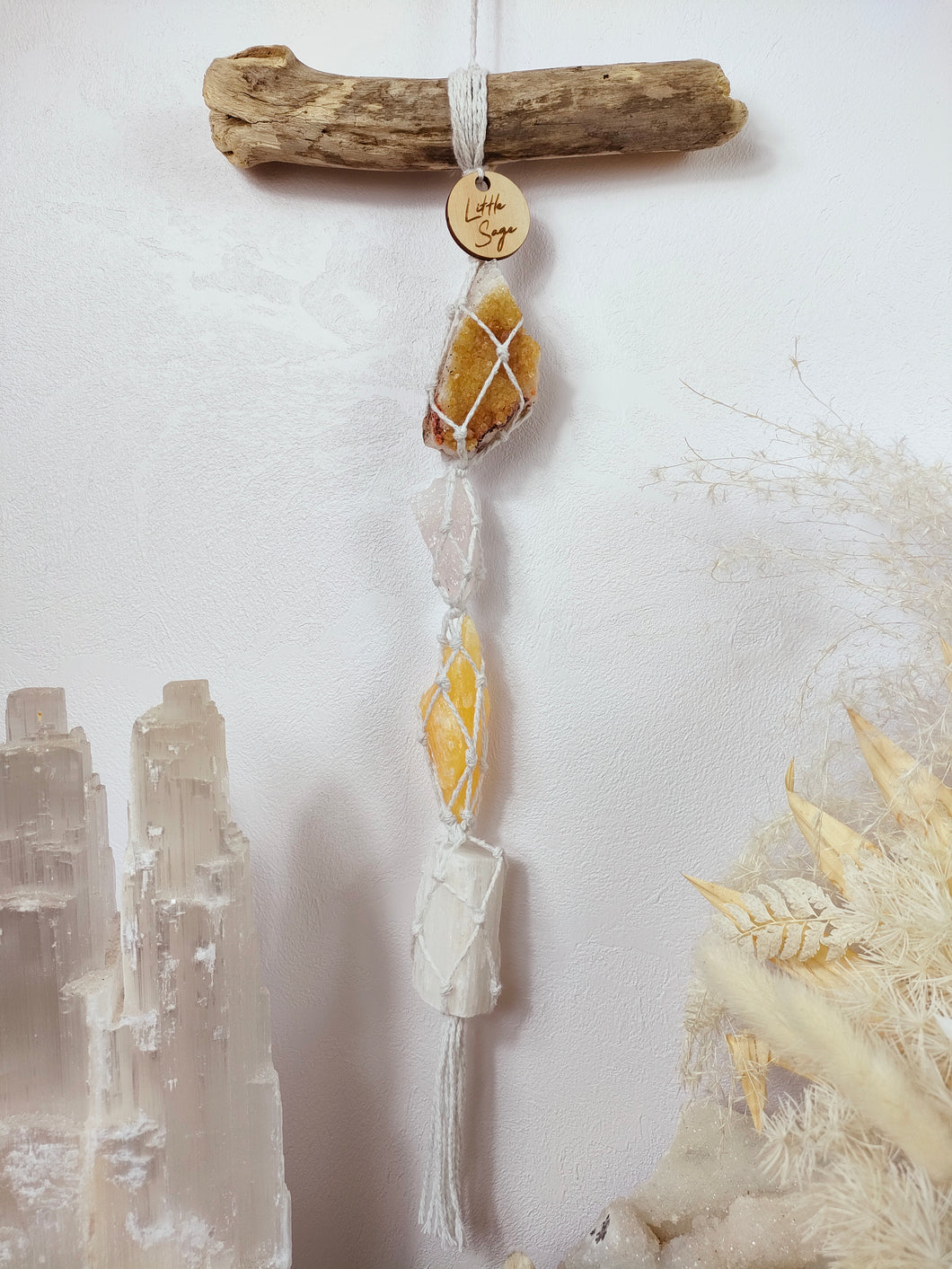 Citrine - Clear Quartz - Calcite - Selenite