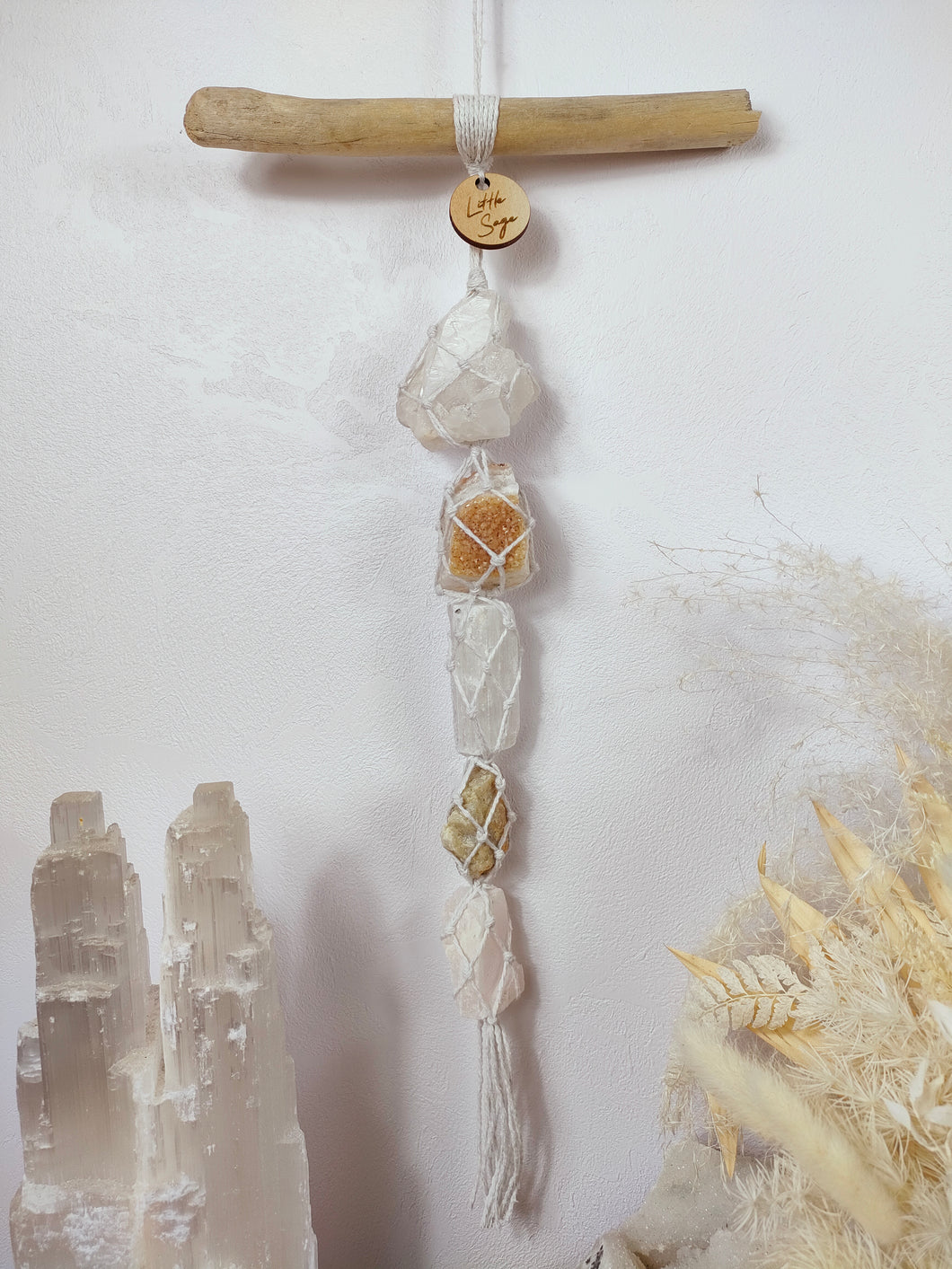 Clear Quartz - Citrine - Selenite - Cream Moonstone - White Calcite