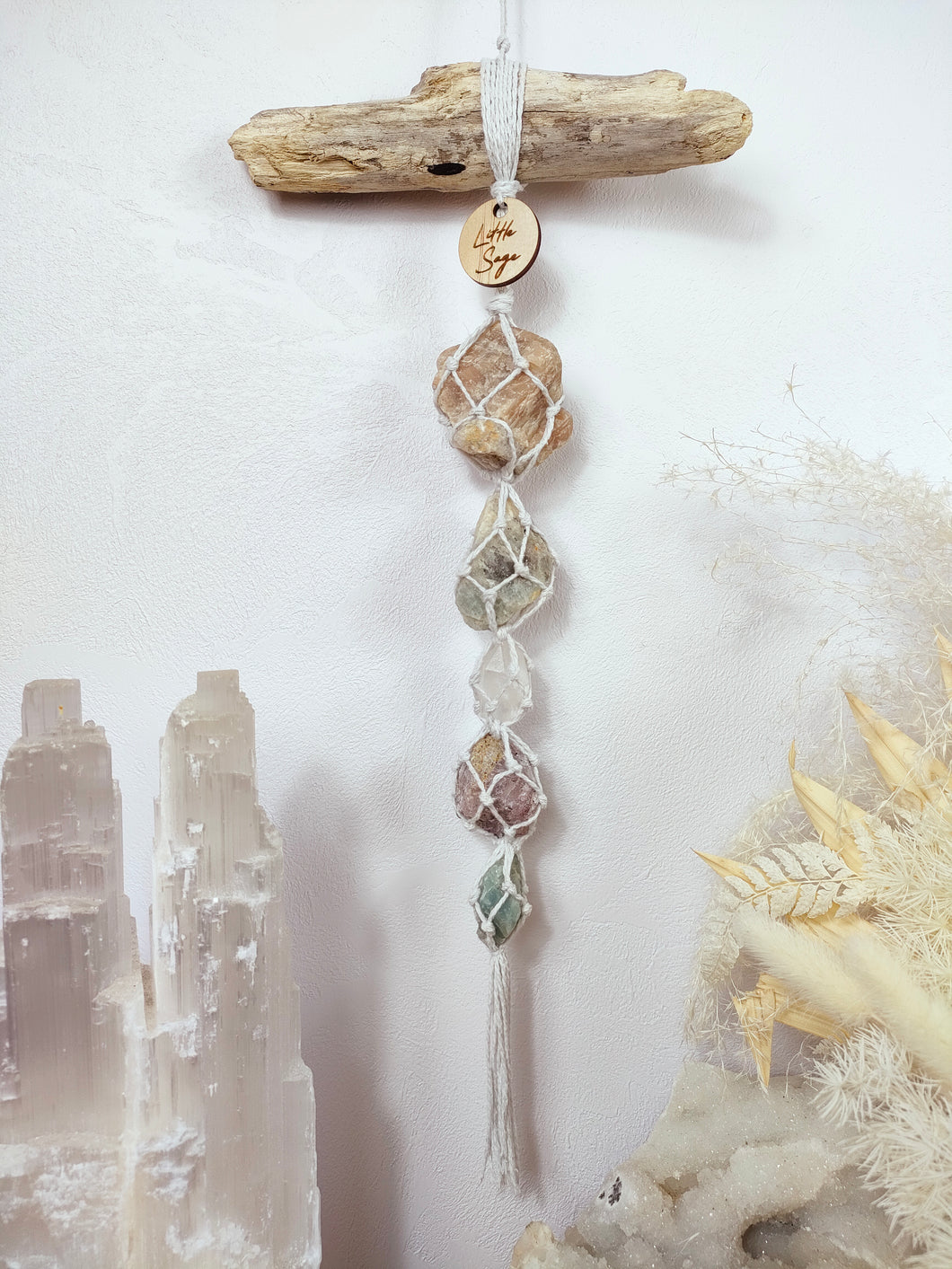 Cream Moonstone - Golden Beryl - Clear Quartz - Tanzurine - Blue Quartz