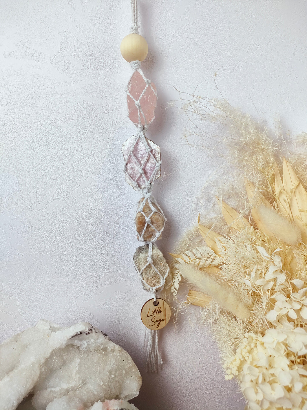 Rose Quartz - Lepidolite - Cream Moonstone - Rainbow Moonstone Petite