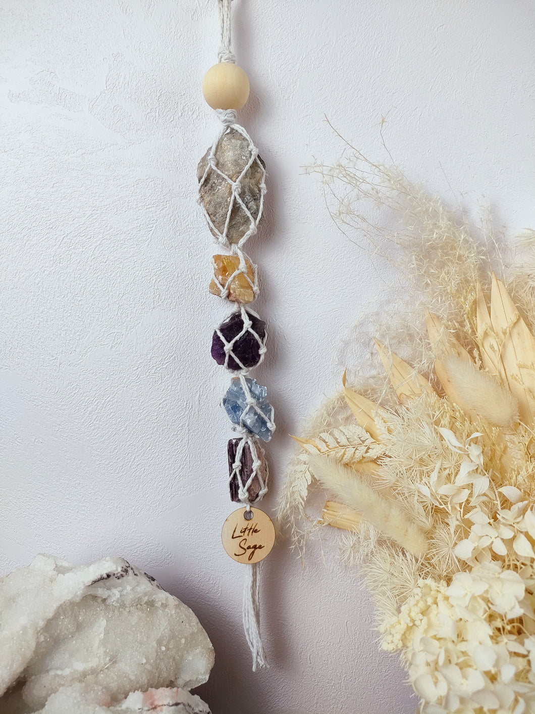 Golden Beryl - Calcite - Amethyst - Blue Calcite - Lepidolite Petite