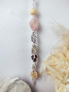 Rose Quartz - Lepidolite - Cream Moonstone - Amethyst - Clear Quartz Petite