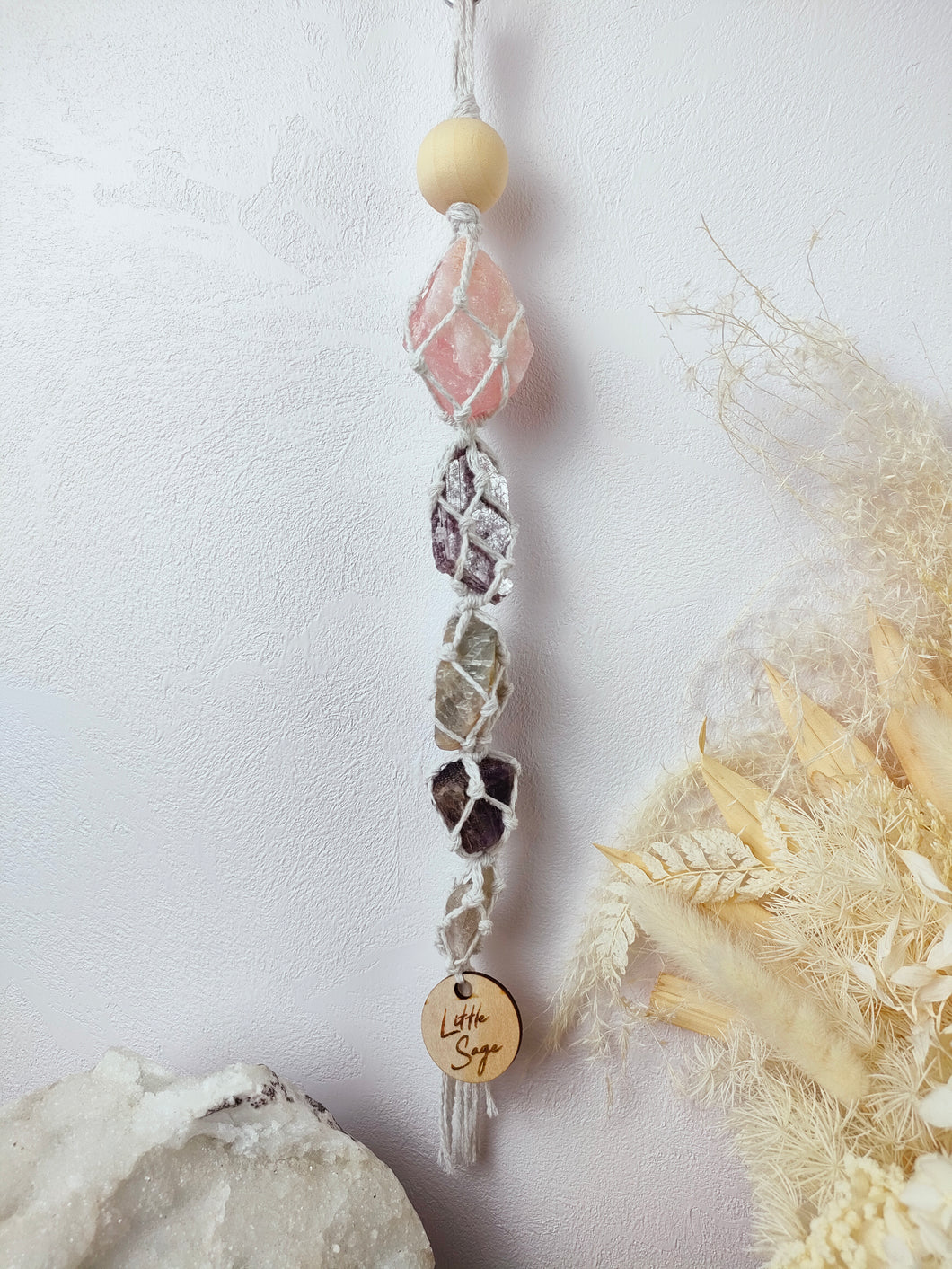 Rose Quartz - Lepidolite - Cream Moonstone - Amethyst - Clear Quartz Petite