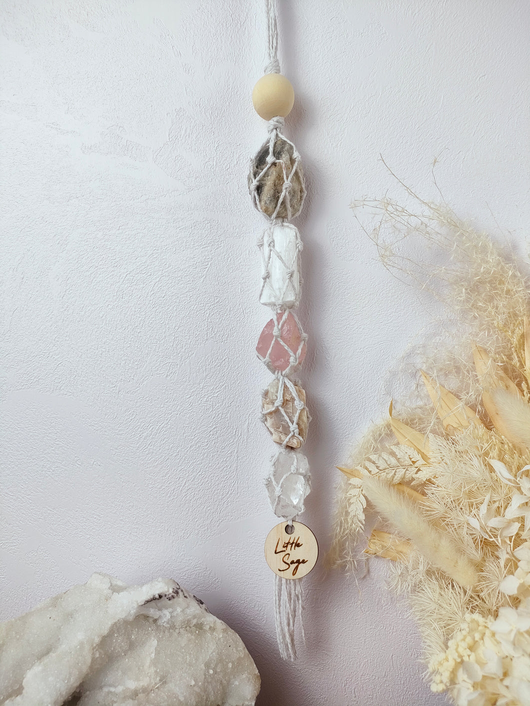 Golden Beryl - Selenite - Rose Quartz - Clear Quartz Petite