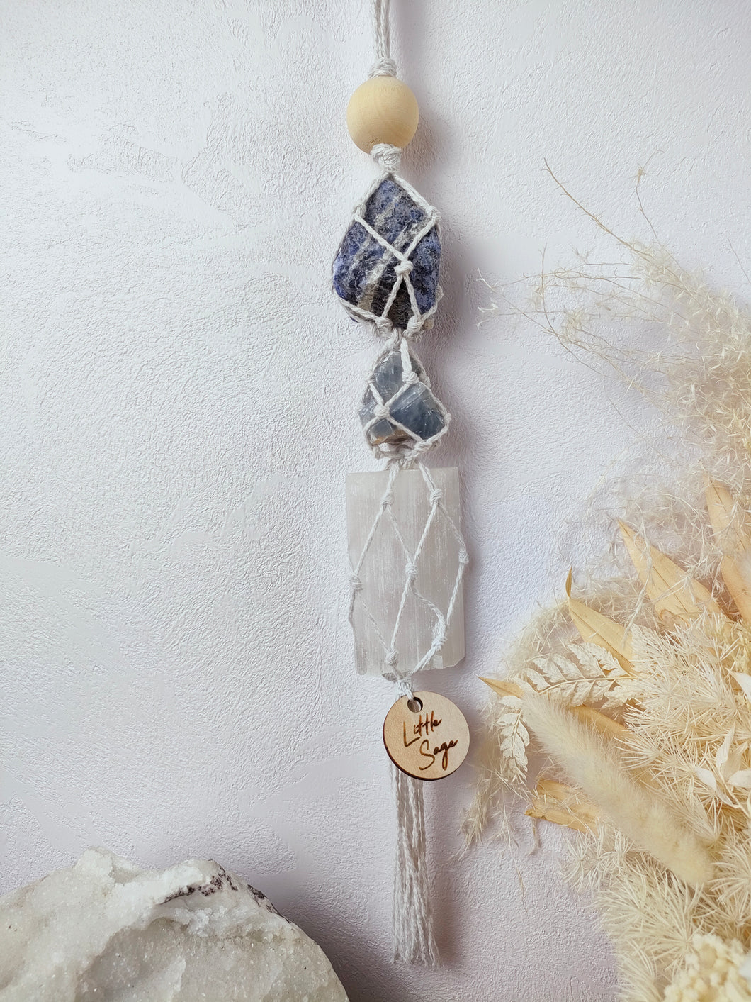 Sodalite - Blue Calcite - Selenite Petite