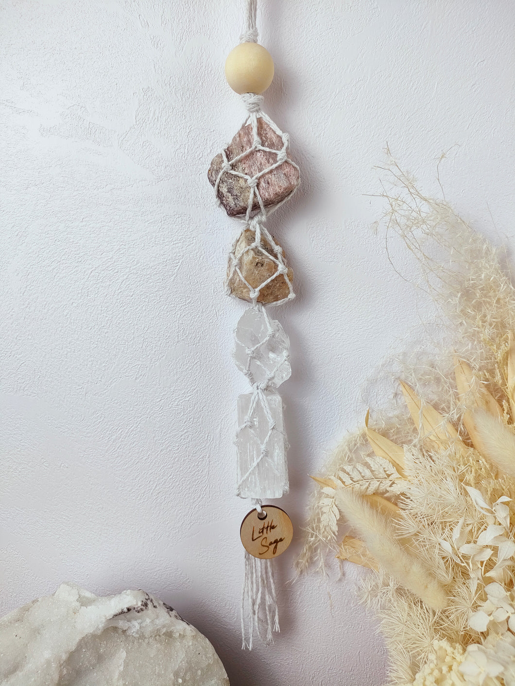 Tanzurine - Cream Moonstone - Clear Quartz - Selenite Petite