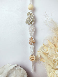 Golden Beryl - Clear Quartz - Cream Moonstone - Selenite Petite
