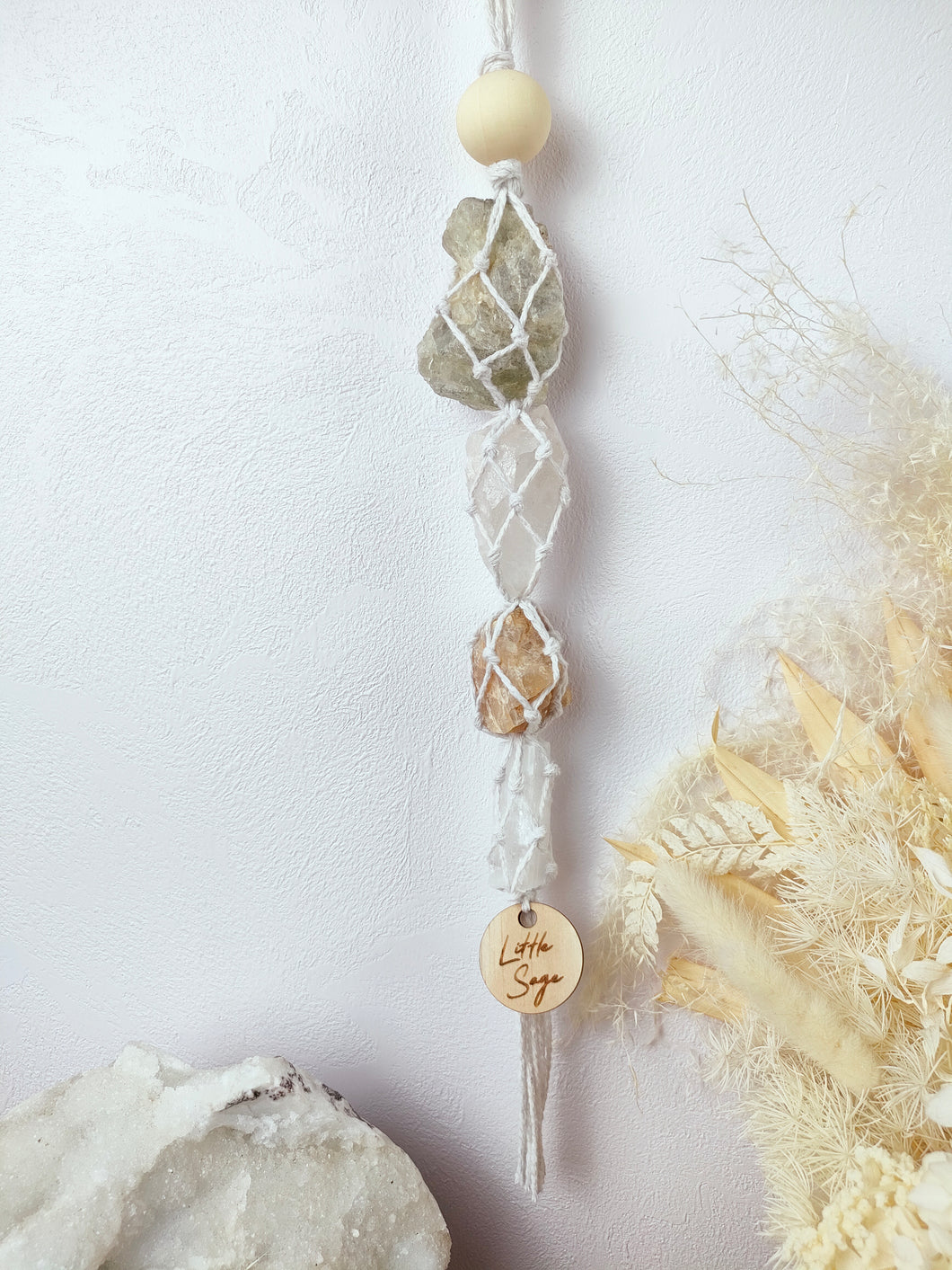 Golden Beryl - Clear Quartz - Cream Moonstone - Selenite Petite