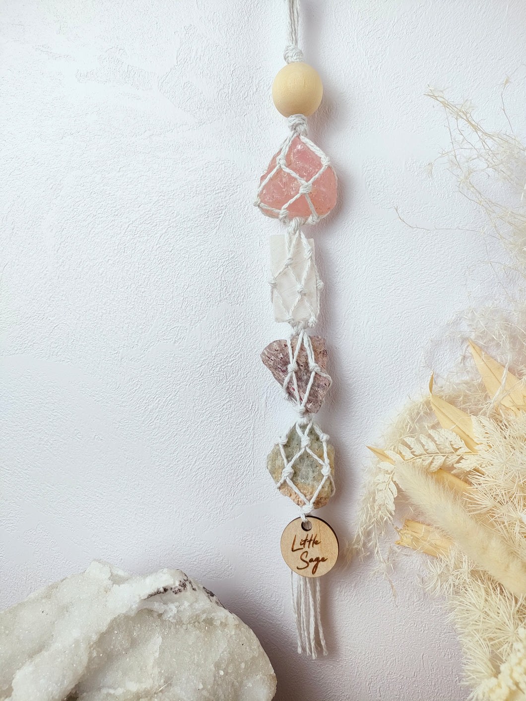 Rose Quartz - White Calcite - Tanzurine - Golden Beryl Petite