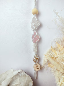 Clear Quartz - Rose Quartz - White Calcite - Cream Moonstone Petite