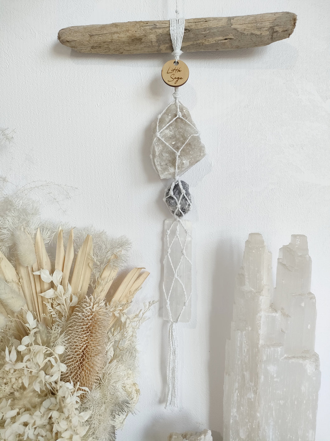 Clear Quartz - Lepidolite - Selenite