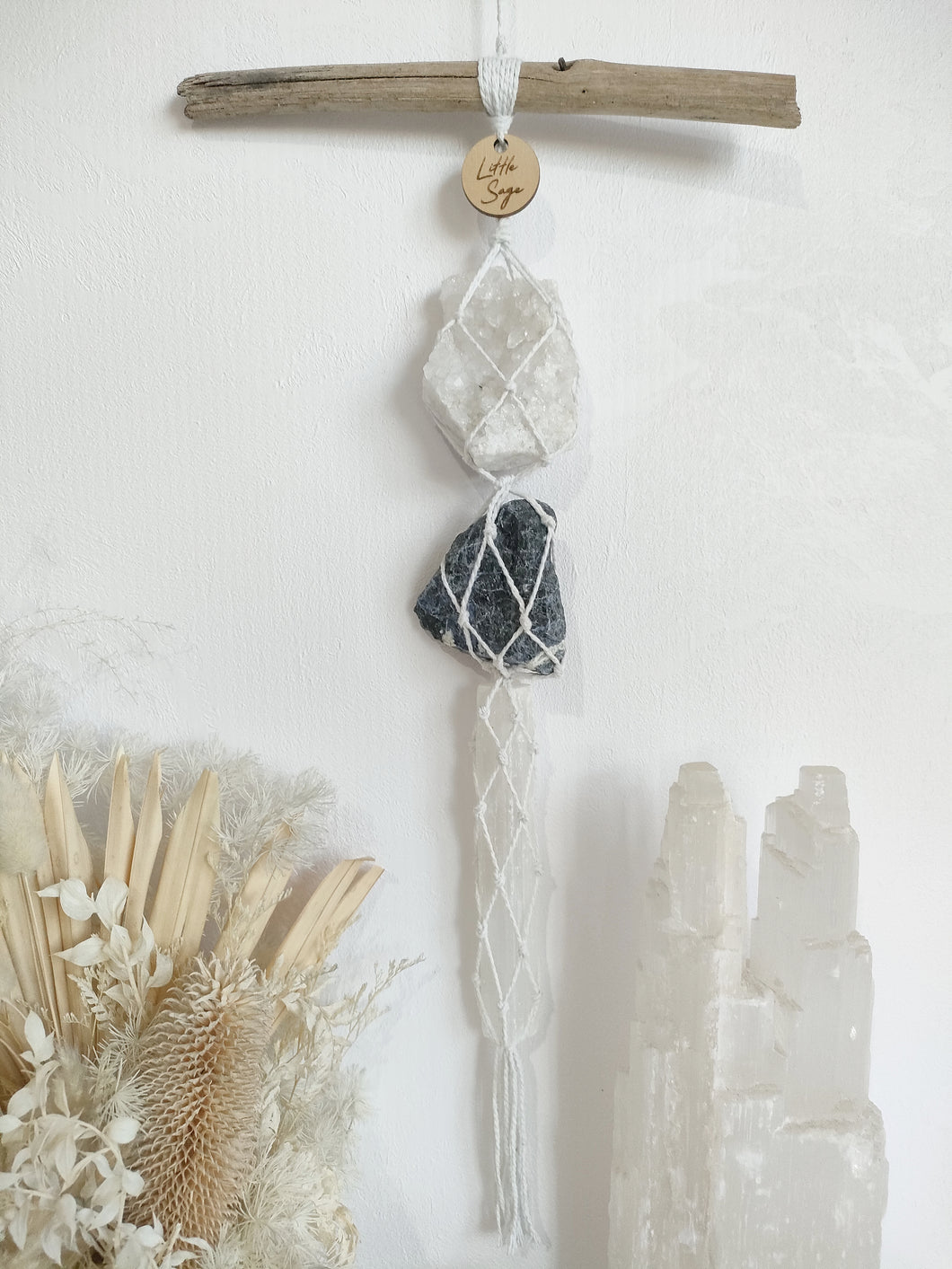 Clear Quartz - Sodalite - Selenite