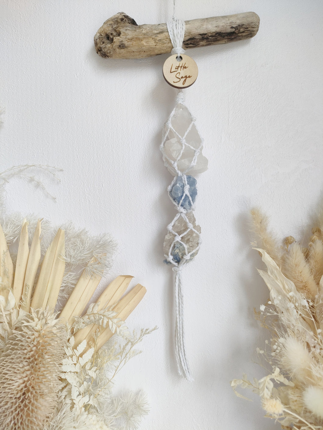 Clear Quartz Cluster - Blue Calcite - Kyanite