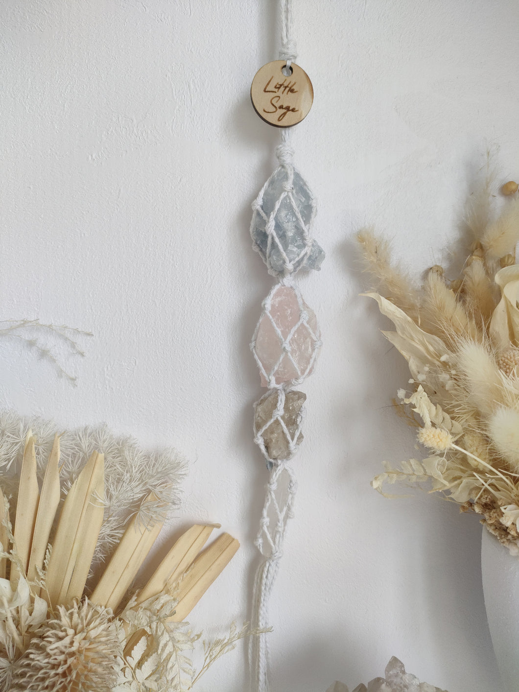 Blue Calcite - Rose Quartz - Kyanite - Selenite Petite