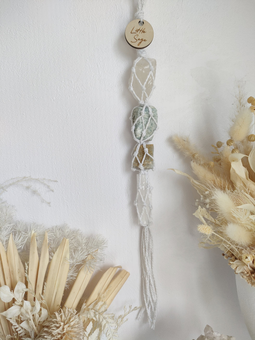 White Calcite - Golden Beryl - Cream Moonstone - Selenite Petite