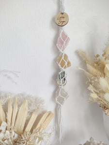 Rose quartz - Honey Calcite - Golden Beryl - White Calcite Petite