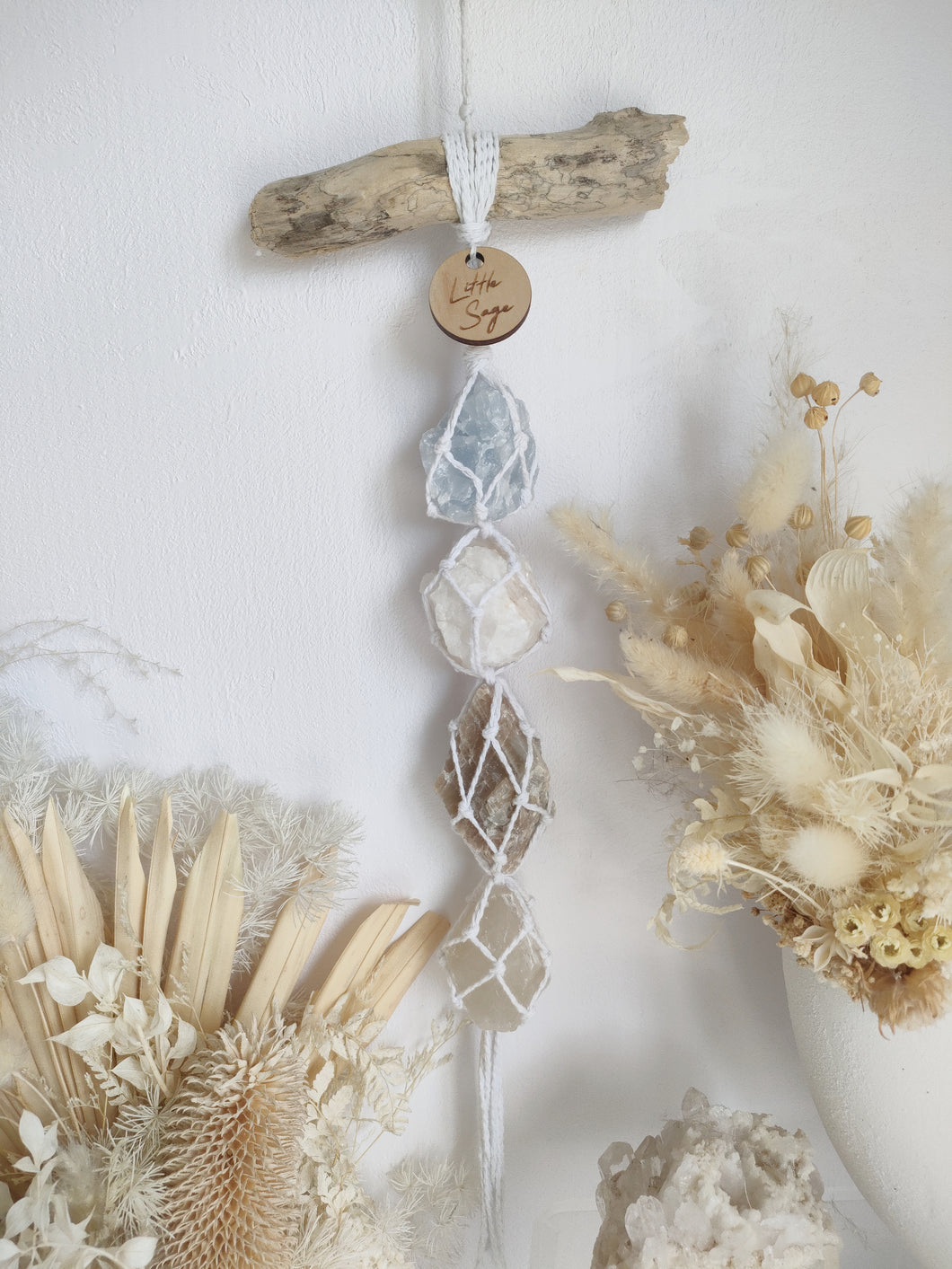 Blue Calcite - Clear Quartz - Moonstone - White Calcite