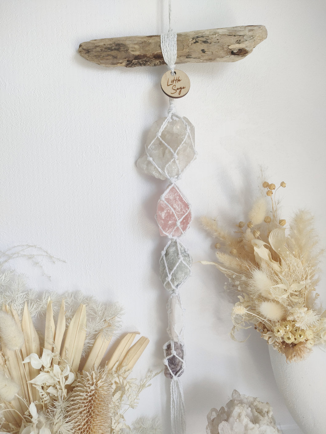 Clear Quartz - Rose Quartz - Golden Beryl - Manago Calcite - Lepidolite
