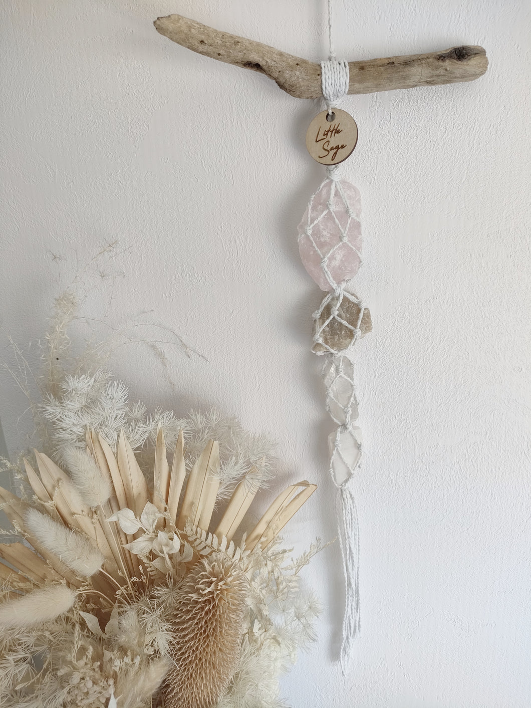 Rose Quartz - Cream Moonstone - Clear Quartz Point - Manango Calcite